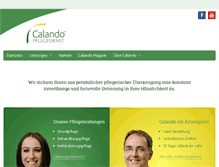 Tablet Screenshot of calando-pflegedienst.de